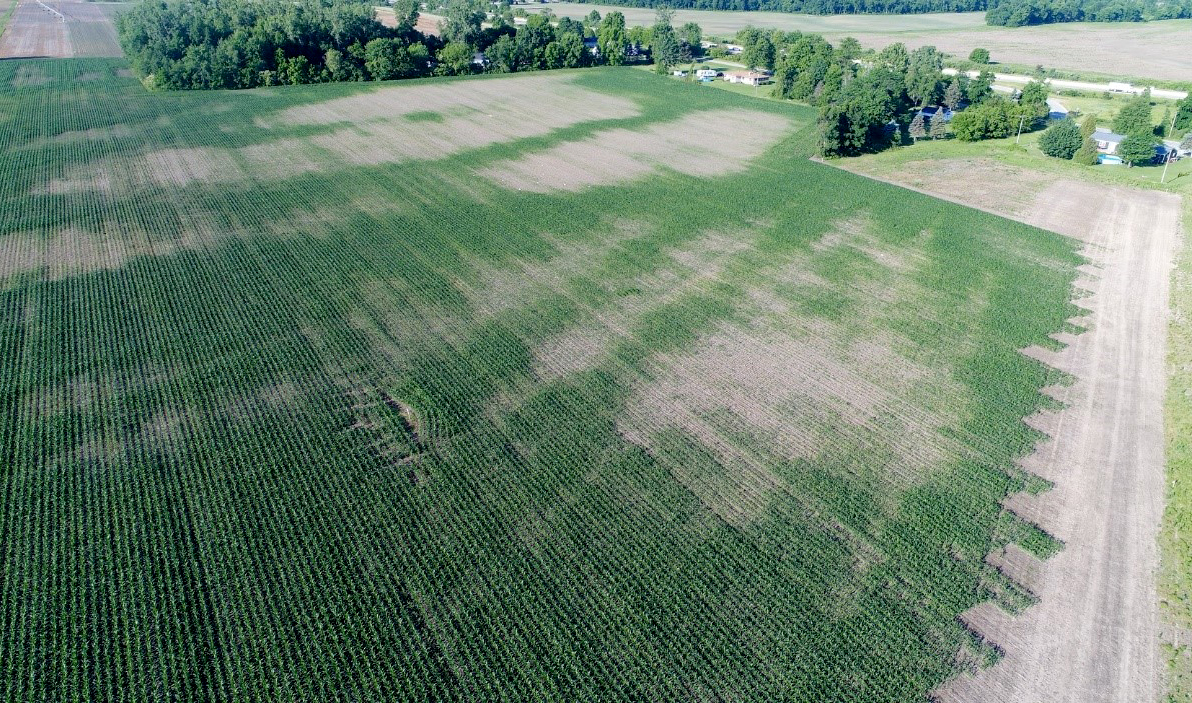 Aerial view of AGB damage